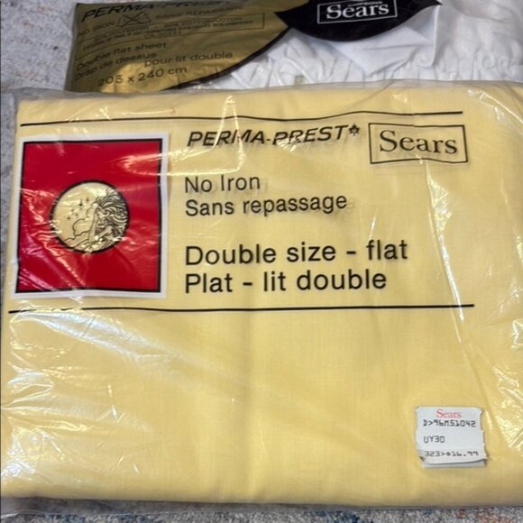 Sears Flat Sheets - set of two Double size New in Package - Picture 5 of 5
